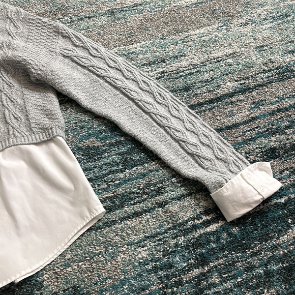 Anthropologie Maeve Women's Cable-Knit Layered Sweater - Picture 8 of 11